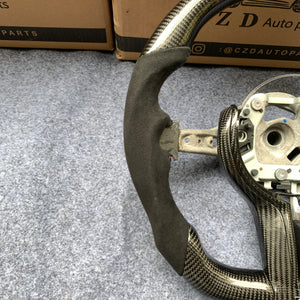 CZD Autoparts For BMW M2 F87 M3 F80 M4 F82 carbon fiber steering wheel with black alcantara sides