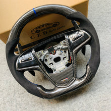Load image into Gallery viewer, CZD auto parts for CTS 2014 2015 2016 carbon fiber steering wheel  with carbon paddle shifter