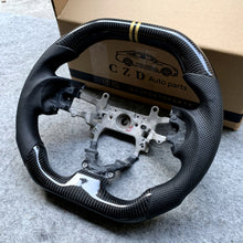 Load image into Gallery viewer, CZD Autoparts For Honda FK2 carbon fiber steering wheel yellow double stripe