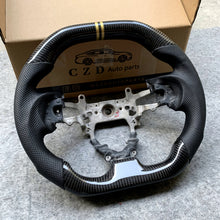 Load image into Gallery viewer, CZD Autoparts For Honda FK2 carbon fiber steering wheel yellow double stripe