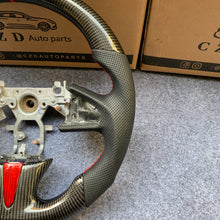 Load image into Gallery viewer, czd auto parts carbon fiber steering wheel for Infiniti Q50 with red trim