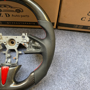 czd auto parts carbon fiber steering wheel for Infiniti Q50 with red trim