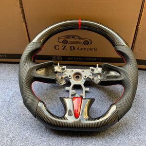 czd auto parts carbon fiber steering wheel for Infiniti Q50 with red trim
