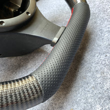 Load image into Gallery viewer, CZD auto parts carbon fiber steering wheel for Mitsubishi Lancer Evolution Evo 7 with black perforated leather