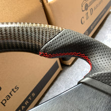 Load image into Gallery viewer, CZD auto parts carbon fiber steering wheel for Mitsubishi Lancer Evolution Evo 7 with black perforated leather