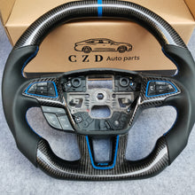 Load image into Gallery viewer, CZD auto parts for Ford Focus RS ST 2015-2018 carbon fiber steering wheel with flat top shape