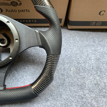 Load image into Gallery viewer, CZD auto parts for Mitsubishi Lancer Evolution Evo 9 IX 2005-2007 carbon fiber steering wheel with perforated leather side