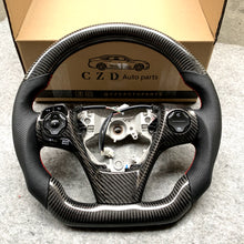 Load image into Gallery viewer, CZD For 2013/2014/2015/2016/2017 7th Toyota Gamry carbon fiber steering wheel with perforated leather sides