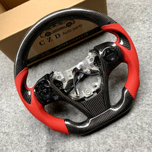 Load image into Gallery viewer, czd auto parts carbon fiber steering wheel for Toyota Venza 2013-2015 with black stitching