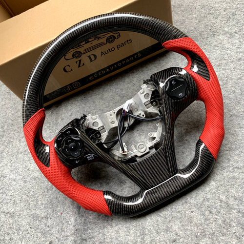 czd auto parts carbon fiber steering wheel for Toyota Venza 2013-2015 with black stitching