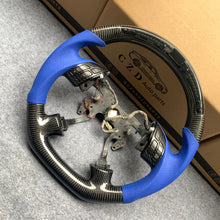 Load image into Gallery viewer, czd auto parts carbon fiber steering wheel for Honda 7th gen Accord Sedan TESTED LX 2003-2007 with blue perforated leather