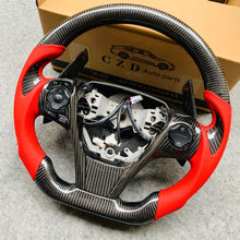 Load image into Gallery viewer, CZD For 2013、2014、2015、2016、2017 7th Toyota Gamry carbon fiber steering wheel with red perforated leather
