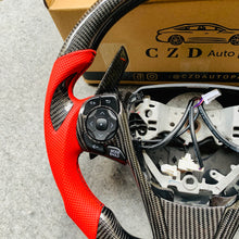 Load image into Gallery viewer, CZD For 2013、2014、2015、2016、2017 7th Toyota Gamry carbon fiber steering wheel with gloss black carbon fiber thumbgrips