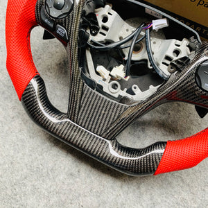 czd auto parts carbon fiber steering wheel for Toyota Venza 2013-2015 with black stitching