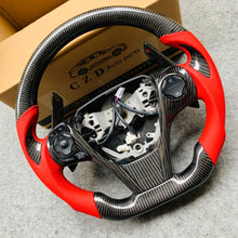 Load image into Gallery viewer, CZD For 2013、2014、2015、2016、2017 7th Toyota Gamry carbon fiber steering wheel with gloss black carbon fiber thumbgrips