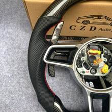 Load image into Gallery viewer, CZD auto parts for Macan models 2014 - 2022 carbon fiber steering wheel with perforated leather