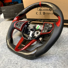 Load image into Gallery viewer, CZD auto parts for for Acura RDX 2019-2021 carbon fiber steering wheel with red carbon thumb grips
