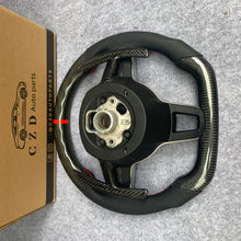 Load image into Gallery viewer, CZD auto parts for Macan models 2014 - 2022 carbon fiber steering wheel with perforated leather