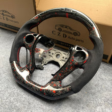 Load image into Gallery viewer, CZD auto parts for Honda 9th gen Accord SPORT 4 DOOR SEDAN 2013-2017 carbon fiber steering wheel with  forged red flakes carbon &amp; led