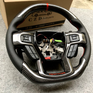 CZD Auto Parts carbon fiber steering wheel for Ford F-250 2017-2021