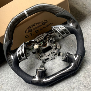 czd auto parts carbon fiber steering wheel for Honda Accord UC1 UC3 CM5 CM6 with gloss black carbon fiber thumbgrips
