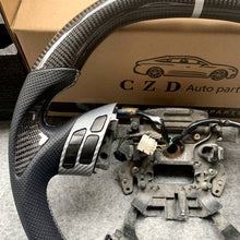 Load image into Gallery viewer, CZD autoparts for Honda Accord UC1 UC3 CM5 CM6 carbon fiber steering wheel with gloss black carbon fiber thumb grips