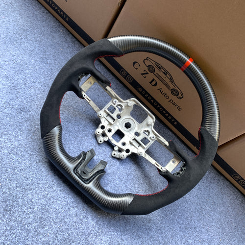 czd auto parts carbon fiber steering wheel for Ford Mustang 2015-2017 with alcantara