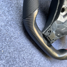 Load image into Gallery viewer, CZD auto parts for Tesla Model X 2016-2020 carbon fiber steering wheel with black perforated leather side