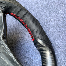 Load image into Gallery viewer, CZD auto parts for Tesla Model X 2016-2020 carbon fiber steering wheel with black perforated leather side