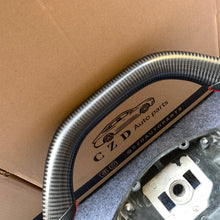 Load image into Gallery viewer, CZD auto parts for Tesla Model X 2016-2020 carbon fiber steering wheel with black perforated leather side