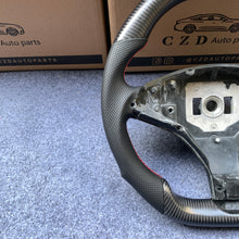 Load image into Gallery viewer, CZD auto parts for Tesla Model X 2016-2020 carbon fiber steering wheel with black perforated leather side