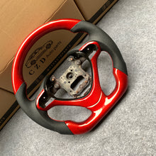 Load image into Gallery viewer, czd auto parts carbon fiber steering wheel for Acura TSX 2009-2014 with gloss red carbon fiber on top and bottom