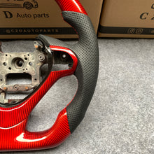 Load image into Gallery viewer, czd auto parts carbon fiber steering wheel for Acura TSX 2009-2014 with red carbon fiber and stitch