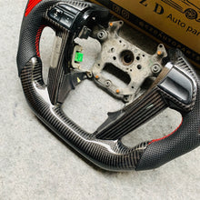 Load image into Gallery viewer, czd auto parts carbon fiber steering wheel for Honda Odyssey 2011-2017 with gloss red carbon fiber thumbgrips