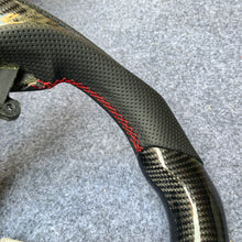 Load image into Gallery viewer, czd auto parts carbon fiber steering wheel for Infiniti G37 with red stitch and perforated leather