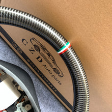 Load image into Gallery viewer, CZD auto parts carbon fiber steering wheel for Maserati Quattroporte 2005-2020 with Italy stripe