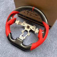 Load image into Gallery viewer, CZD autoparts for Nissan gtr r35 2009-2016 carbon fiber steering wheel with red stitching