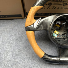 Load image into Gallery viewer, CZD auto parts for All Boxster models - 2013-2016 carbon fiber steering wheel with orange perforated leather side