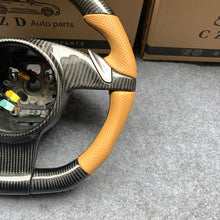 Load image into Gallery viewer, CZD auto parts for All Boxster models - 2013-2016 carbon fiber steering wheel with orange perforated leather side
