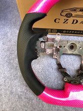 Load image into Gallery viewer, czd auto parts carbon fiber steering wheel for Honda 9th gen Civic/SI 2012-2015 with gloss pink carbon fiber