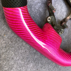 CZD Autoparts For Honda FK2 carbon fiber steering wheel gloss pink carbon fiber top&bottom