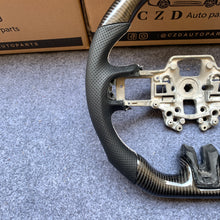 Load image into Gallery viewer, CZD autoparts for Ford Mustang 2015-2017 carbon fiber steering wheel with white stripe line