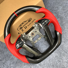 Load image into Gallery viewer, CZD auto parts forHonda 8th gen Accord 2008-2012 carbon fiber steering wheel with red perforated leather side