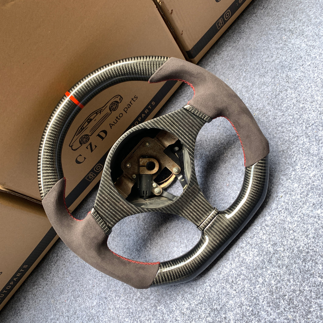 CZD auto parts carbon fiber steering wheel for Mitsubishi Lancer Evolution Evo 9 IX 2005-2007 with alcantara