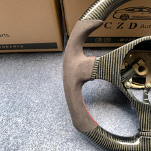 Load image into Gallery viewer, CZD auto parts for Mitsubishi Lancer Evolution Evo 7 carbon fiber steering wheel with alcantara leather side