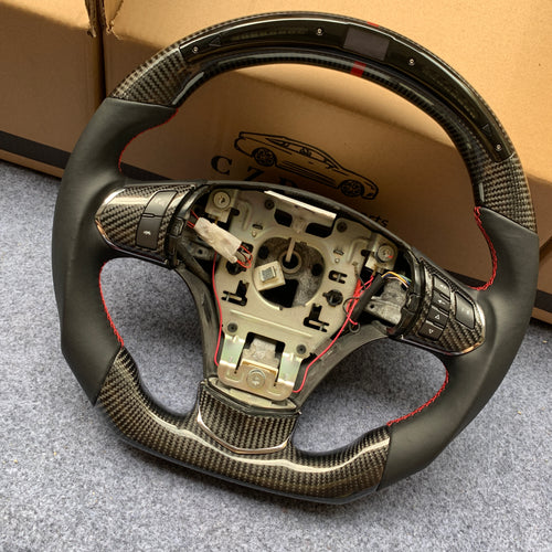 CZD auto parts carbon fiber steering wheel for Chevrolet Corvette C6 Z06 C6 2005-2013 with led light