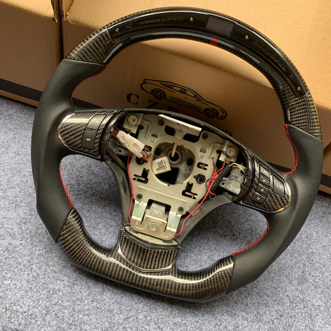 CZD auto parts carbon fiber steering wheel for Chevrolet Corvette C6 Z06 C6 2005-2013 with led light