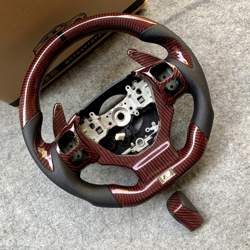 CZD auto parts carbon fiber steering wheel for Lexus IS250 IS300 IS350 2014-2020 with paddle shifters