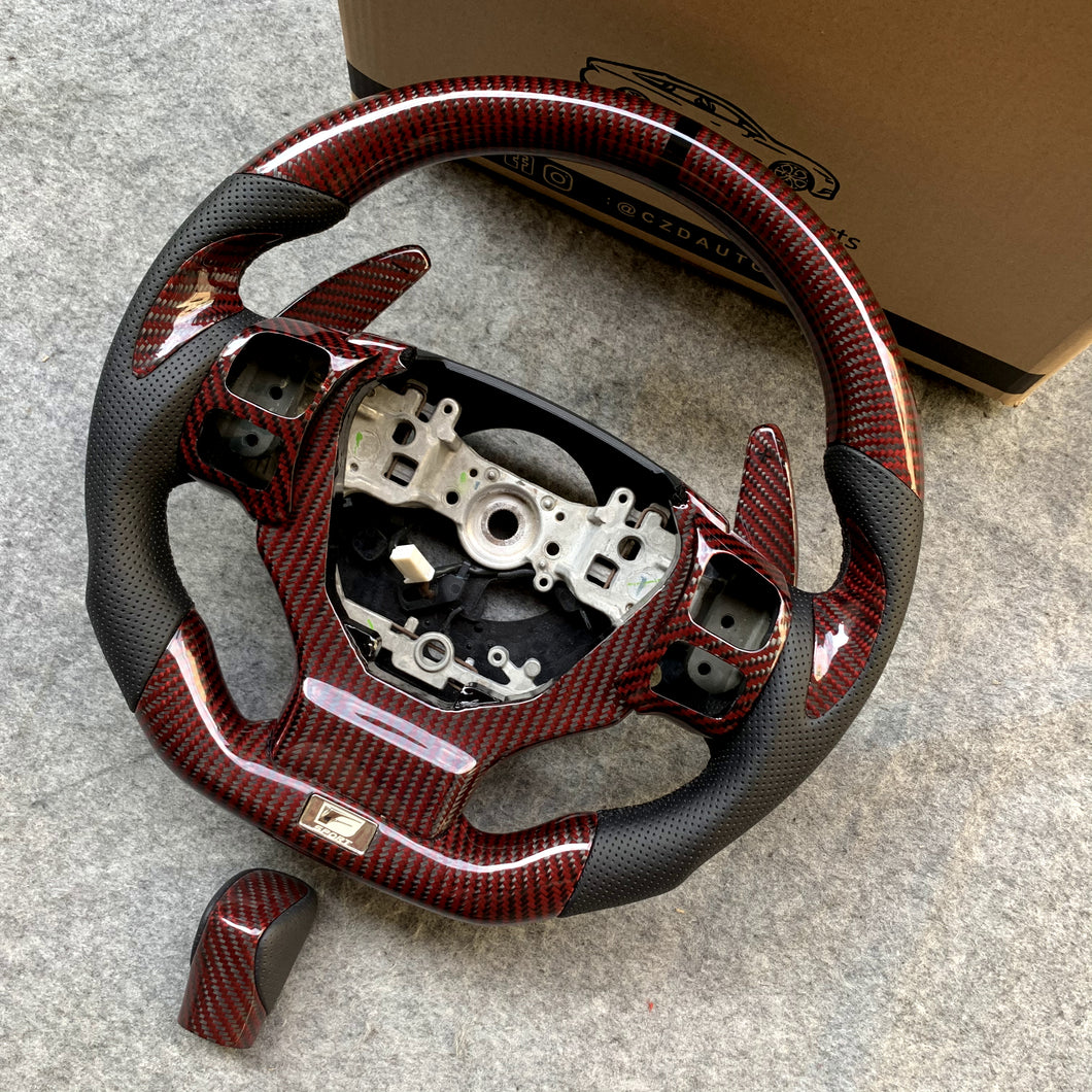 CZD auto parts carbon fiber steering wheel for Lexus RC300 RC350 2014-2020 with paddle shifters