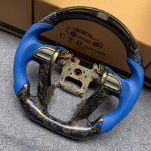 Load image into Gallery viewer, czd auto parts carbon fiber steering wheel for Honda Odyssey 2011-2017 with blue perforated leather
